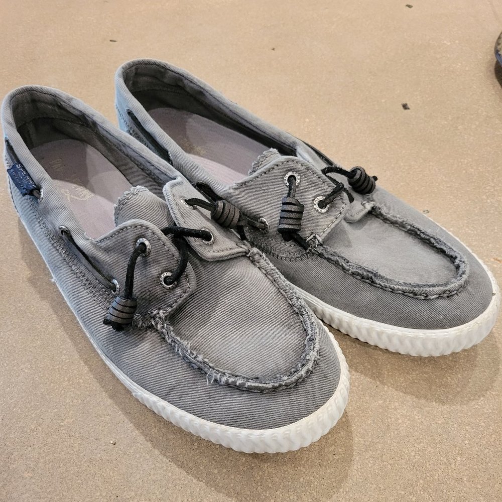 Gray Sperry Boat Shoes